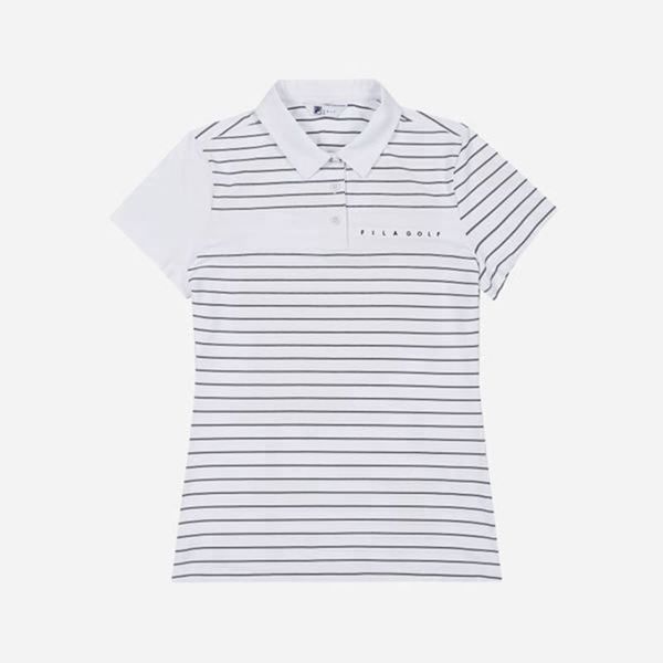 Fila Polokošeľa Damske Biele - Golf Striped S/S Vypredaj - Slovakia 40516-XPRI